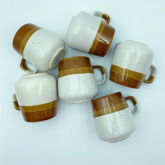 Light Neutrals Terracotta Clay Mugs - Picture 1 of 3